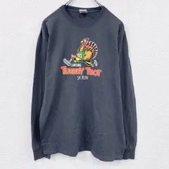 00s～　JERZEES　ジャージーズ　長袖プリントTシャツ/ロンT　ヴィンテージ　ダークグレー　Mサイズ　古着【値引き交渉OK！】のサムネイル