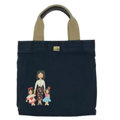 DOLCE&GABBANA ドルチェ&ガッバーナ Ti Amo Mamma ティ・アモ・マンマ トートバッグ ミニバッグ アップリケ 女の子 キャンバス ネイビー カジュアル 個性的 華やか 希少 コレクションのサムネイル