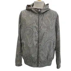 美品 ETRO エトロ SUPERLEGGERA ペイズリー パーカー ジャケット ブルゾン フーデッド U20 1S834 ナイロン グレーカーキ [サイズXS] 軽量 撥水 アウトドア カジュアル スポーティのサムネイル