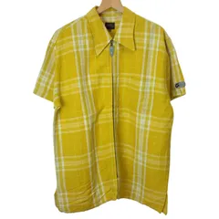 【中古】　G-STAR　チェックシャツ　半袖　トップス　フルジップ　レギュラーカラー　胸ポケット　古着　/1125のサムネイル