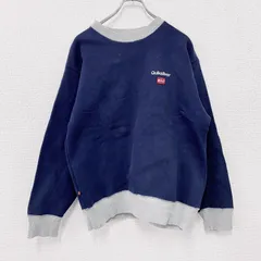 Quiksilver　クイックシルバー　ダブルフェイススウェット/トレーナー　刺繍ロゴ　紺　ネイビー　古着【値引き交渉OK！】のサムネイル
