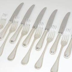 Christofle クリストフル》 RUBANS リュバン コンソメスプーン 6本