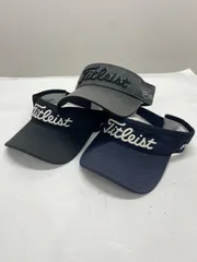 3点セット！【USED】Titleist タイトリスト サンバイザー ロゴ刺繍 ネイビー 紺 ブラック 黒 グレー サイズ不明 ゴルフウェアのサムネイル