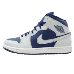 NIKE AIR JORDAN ナイキ ジョーダン DQ8426-403 Air Jordan 1 Mid Blue Void AJ1 エアジョーダン1 ミッド ブルーボイド スニーカー グレー系 ネイビー系 28cm【新古品】【未使用】【中古】のサムネイル