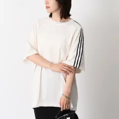 Y-3 ワイスリー Tシャツ トップス RAW EDGE 3 STRIPES SHORT SLEEVE TEE KS9748 レディース ユニセックス ホワイト コットン Yohji Yamamoto カットオフ加工 スリーストライプスのサムネイル
