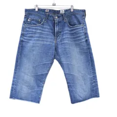 ◆AG ADRIANO GOLDSCHMIED デニム ハーフパンツ TAMBOURINE SHORT USA製 ショーツ ジーンズ USED加工 17Y加工 米国製 エージー メンズのサムネイル