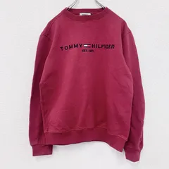 TOMMY JEANS　トミージーンズ　スウェット/トレーナー　デカロゴ　赤　レッド　Sサイズ　古着【値引き交渉OK！】のサムネイル