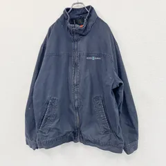 Corner stone　コーナーストーン　ダックジャケット　裏地チェック　紺　ネイビー　3XLサイズ　古着【値引き交渉OK！】のサムネイル