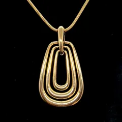 美品★ Vendome ヴァンドーム ネックレス スネークチェーン 大ぶり ゴールドカラー ボリューム ヴィンテージのサムネイル