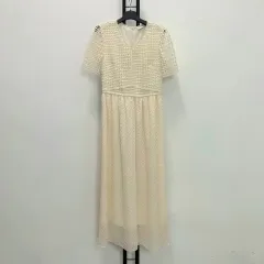 正規品 SANDRO アイボリー レース ロング ワンピースのサムネイル