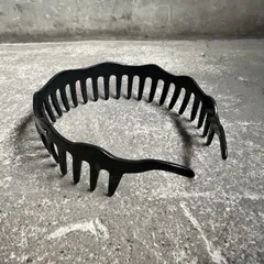 ALEXANDRE DE PARIS HEADBAND コームカチューシャ ハンドメイド フランス製 ブラック アレクサンドル ドゥ パリ ヘアバンドのサムネイル