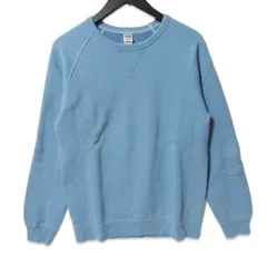 BARNS OUTFITTERS バーンズ クルーネックスウェット COZUN GUSSET CREW カズンスウェット 裏起毛 コットン 日本製 ブルー M 27114284のサムネイル
