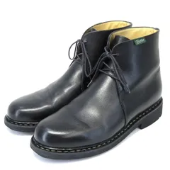 美品 Paraboot パラブーツ UK7F チャッカブーツ BLOIS ブロワ パラテックスソール リスレザー ミドルカット ブラック 黒 NOIR  35005756のサムネイル