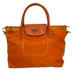 PRADA トートバッグ オレンジ BR3919 - メルカリ