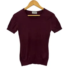 JOHN SMEDLEY(ジョンスメドレー) 半袖カットソー サイズS レディース - ボルドー クルーネックのサムネイル