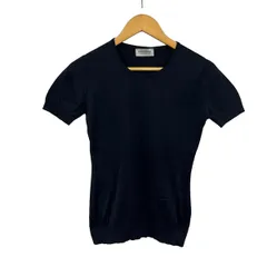 JOHN SMEDLEY(ジョンスメドレー) 半袖カットソー サイズS レディース - ダークネイビー クルーネックのサムネイル