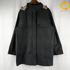 #anc バーバリー GOLF BURBERRY コート L 黒 大きいサイズ フード付き チェック レディース [1009671]のサムネイル
