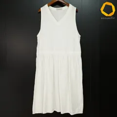 #snc ビスクバイネストローブ bisque by nest Robe ワンピース 白 麻混 ノースリーブ シンプル レディース [988445]のサムネイル
