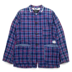 Anachronorm カバーオール シャツ ジャケット S ブルー チェック コットン 日本製のサムネイル