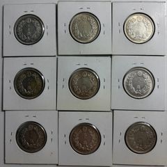 旭日50銭銀貨 5枚セット 明治 大正 銀貨 本物 美品 - メルカリ
