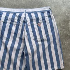 80年代 80s 90年代 90s GUESS ゲス ストライプ デニムショーツ ハーフパンツ USA製 アメリカ製のサムネイル