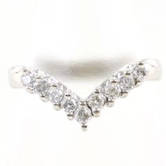 トレセンテ ダイヤモンド V字 エタニティ リング Pt950 0.33ct - メルカリ