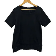 LAURAASHLEY(ローラアシュレイ) チュニック サイズL レディース - 黒×ダークネイビー クルーネック/半袖/レースのサムネイル