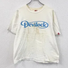 Devilock　デビロック　半袖プリントTシャツ　白　ホワイト　Lサイズ　古着【値引き交渉OK！】のサムネイル