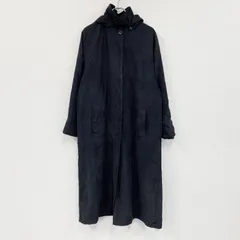 LONDON FOG　ロンドンフォグ　ロングトレンチコート　比翼仕立て　黒　ブラック　12サイズ　古着【値引き交渉OK！】のサムネイル