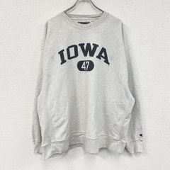 00's Champion IOWA リバースウィーブ スウェット グレー - メルカリ