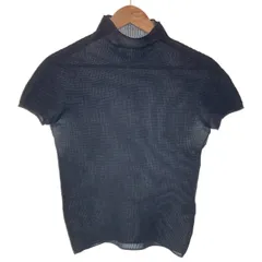 【中古】　me ISSEY MIYAKE　トップス　半袖　ハイネック　プリーツ　ストレッチ　無地　MI33FK405　ドメスティック　古着　/2495のサムネイル