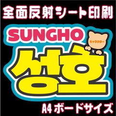 【N-bnd1A】◆ソンホ◆　ボイネク・ボネクド・boynextdoor ハングルうちわ文字 ・ ネームボード 反射シート・ シールタイプ ファンサ文字 ライブ＊ファンミ NFfactory