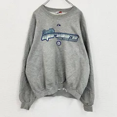 90s～　Majestic　マジェスティック　MLB　シアトル・マリナーズ　スウェット/トレーナー　グレー　XLサイズ　古着【値引き交渉OK！】のサムネイル