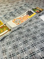 未使用品　大城織物工場謹製 琉球絣 草木染　単衣のサムネイル