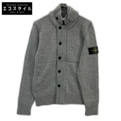 STONE ISLAND　ストーンアイランド　グレー ウール スタンドカラー カーディガン　Mのサムネイル