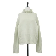 【美品】MACPHEE マカフィー ニット グリーンミックス サイズ:S(9号) 21秋冬 ジーロンラムズウール タートルネック プルオーバー ニット ドロップショルダー コンパクト リブ スリット 日本製 トップス セーター【レディース】【中古】のサムネイル