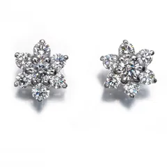 ミキモト ピアス ダイヤ ダイヤモンド 0.30ct/0.30ct フラワー K18WG #198028のサムネイル