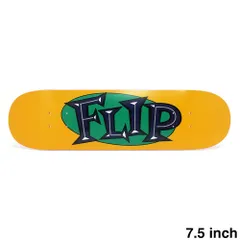 FLIP DECK フリップ デッキ TEAM LTD OVAL LOGO TEAL/YELLOW 7.5　スケートボード スケボーのサムネイル