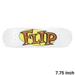 FLIP DECK フリップ デッキ TEAM LTD OVAL LOGO MUSTARD/WHITE 7.75　スケートボード スケボーのサムネイル