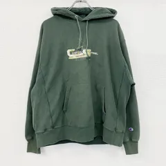 Champion チャンピオン リバースウィーブ スウェットパーカー/フーディー 単色タグ 復刻 ディープグリーン XLサイズ 古着【値引き交渉OK!】のサムネイル
