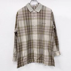 PIERRE BALMANI　ピエールバルマン　長袖シャツ　チェック柄　総柄　ベージュ　古着【値引き交渉OK！】のサムネイル