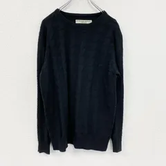 KATHARINE HAMNETT LONDON　アクリル混ウールニットセーター　黒　ブラック　Lサイズ　古着【値引き交渉OK！】のサムネイル
