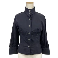 シャネル CHANEL 長袖シャツ コットン P32960V12974/94305 ブラック シルバー金具 ココマーク ウエストボーン【中古】のサムネイル
