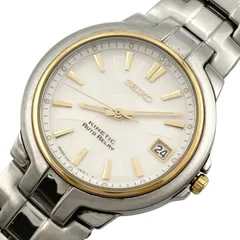 稼働/訳有 SEIKO セイコー キネティック オートリレー 自動巻き 腕時計 5J22 0C30 デイト シルバー 【o1】 稼働/訳有 SEIKO セイコー キネティック オートリレー 自動巻き 腕時計