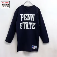 90s USA製 vintage RUSSELL カレッジ フットボールＴシャツ メンズ 表記Mサイズのサムネイル