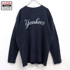 00s MLB majestic ニューヨーク・ヤンキース サーマル 長袖Ｔシャツ メンズ XL~サイズ相当 ビッグサイズ オーバーサイズのサムネイル