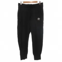 アディダスオリジナルス adidas originals 美品 スウェットパンツ L イージー ロゴ 黒 ブラック 白 ホワイト /KB ■ECF006のサムネイル