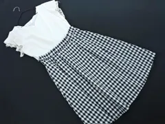 Rew de Rew ルゥデルゥ ギンガムチェック ドッキング ワンピース sizeL/白ｘ黒 ■◆ レディースのサムネイル