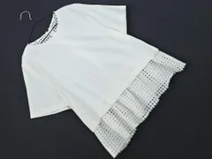 LE CIEL BLEU ルシェルブルー 素材 切替 半袖 カットソー size38/白 ■◆ レディースのサムネイル