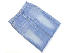 MUVEIL WORK ミュベールワーク ボタンフライ デニムスカート size36/青 ■■ レディースのサムネイル